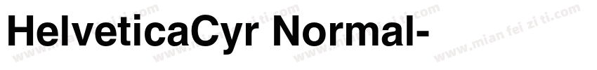 HelveticaCyr Normal字体转换